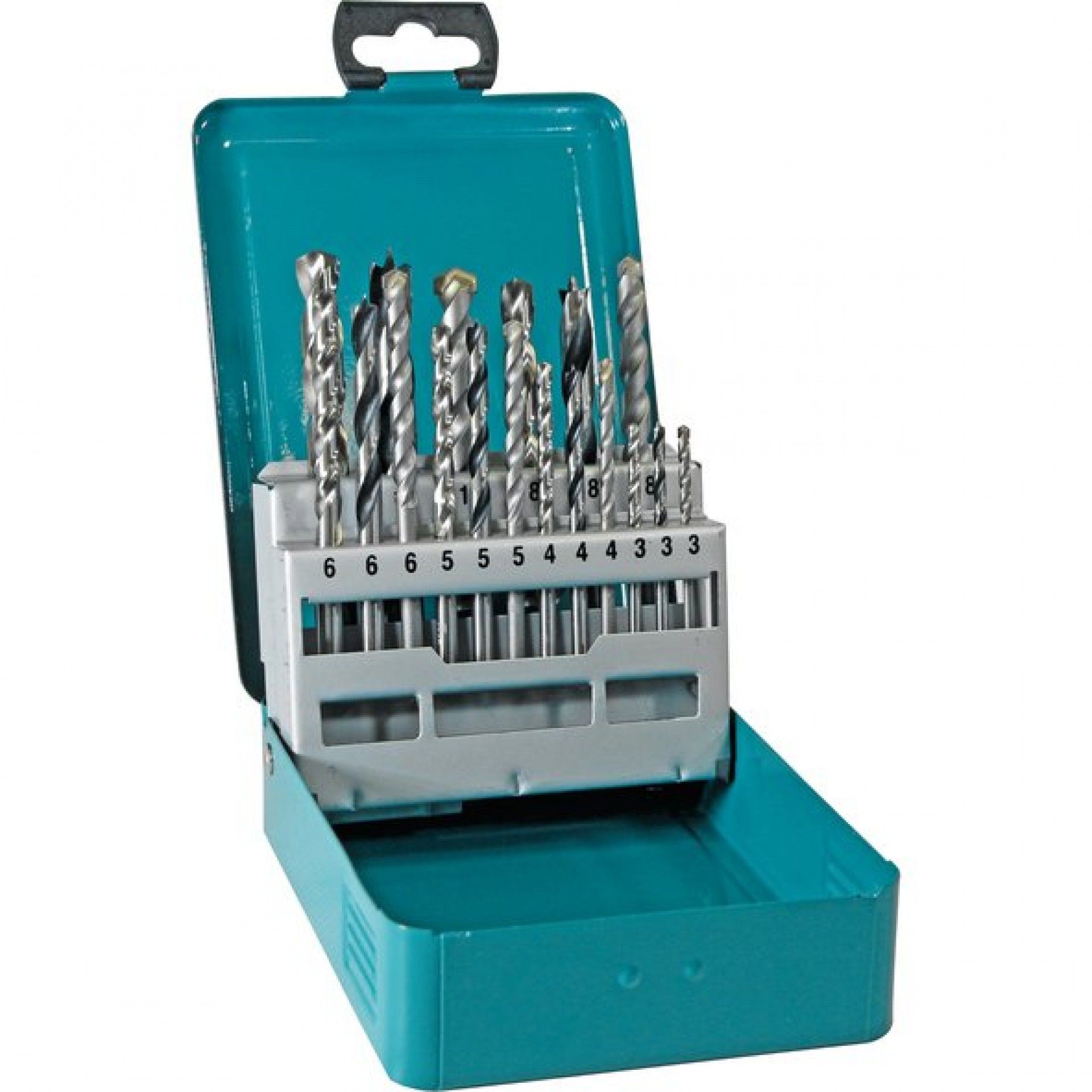 Conjunto de brocas para Metal, Pedra, Madeira (18 peças) refª D-46202 MAKITA