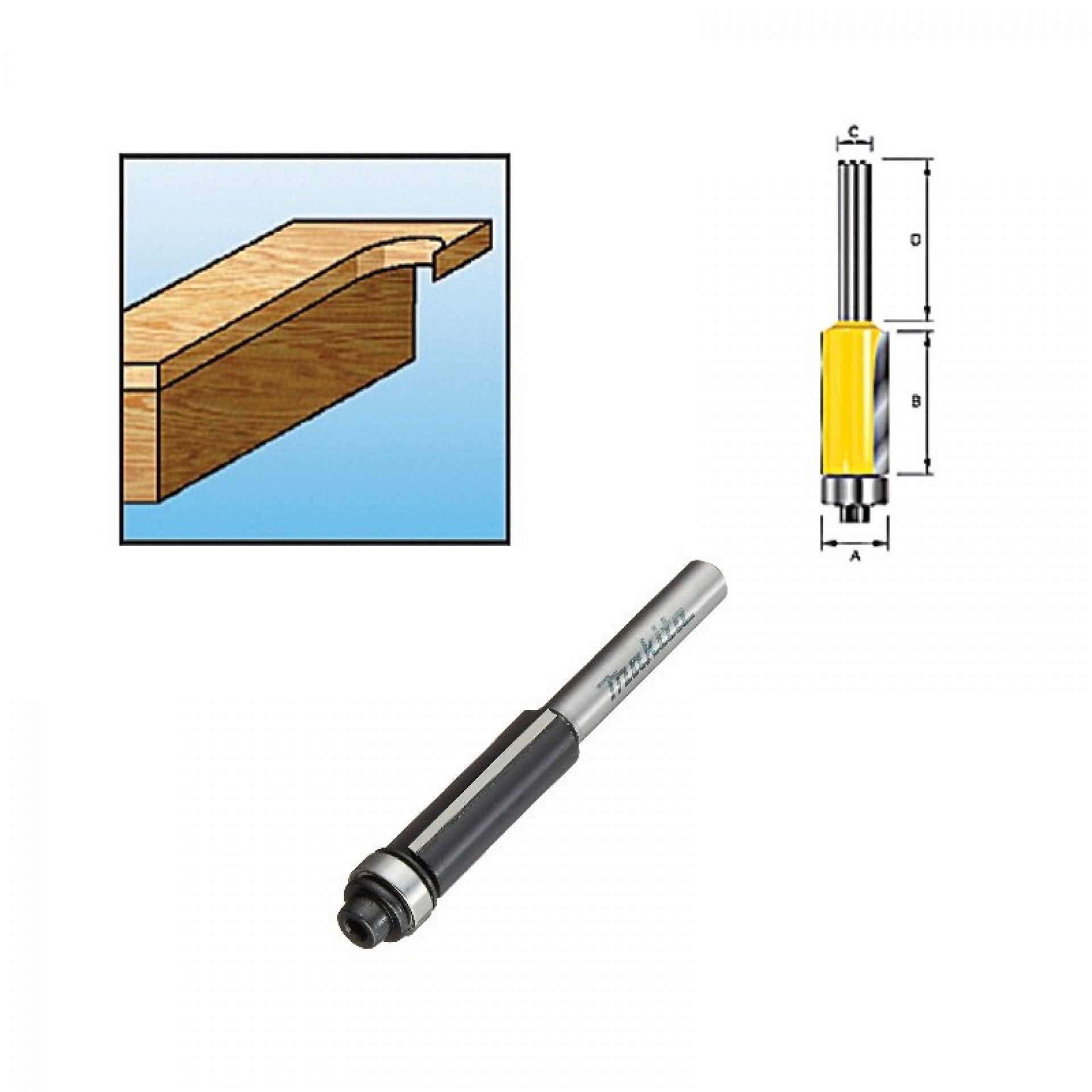 FRESA PAINÉIS ROLAMENTO ENCABADOURO 6mm D-09472 MAKITA