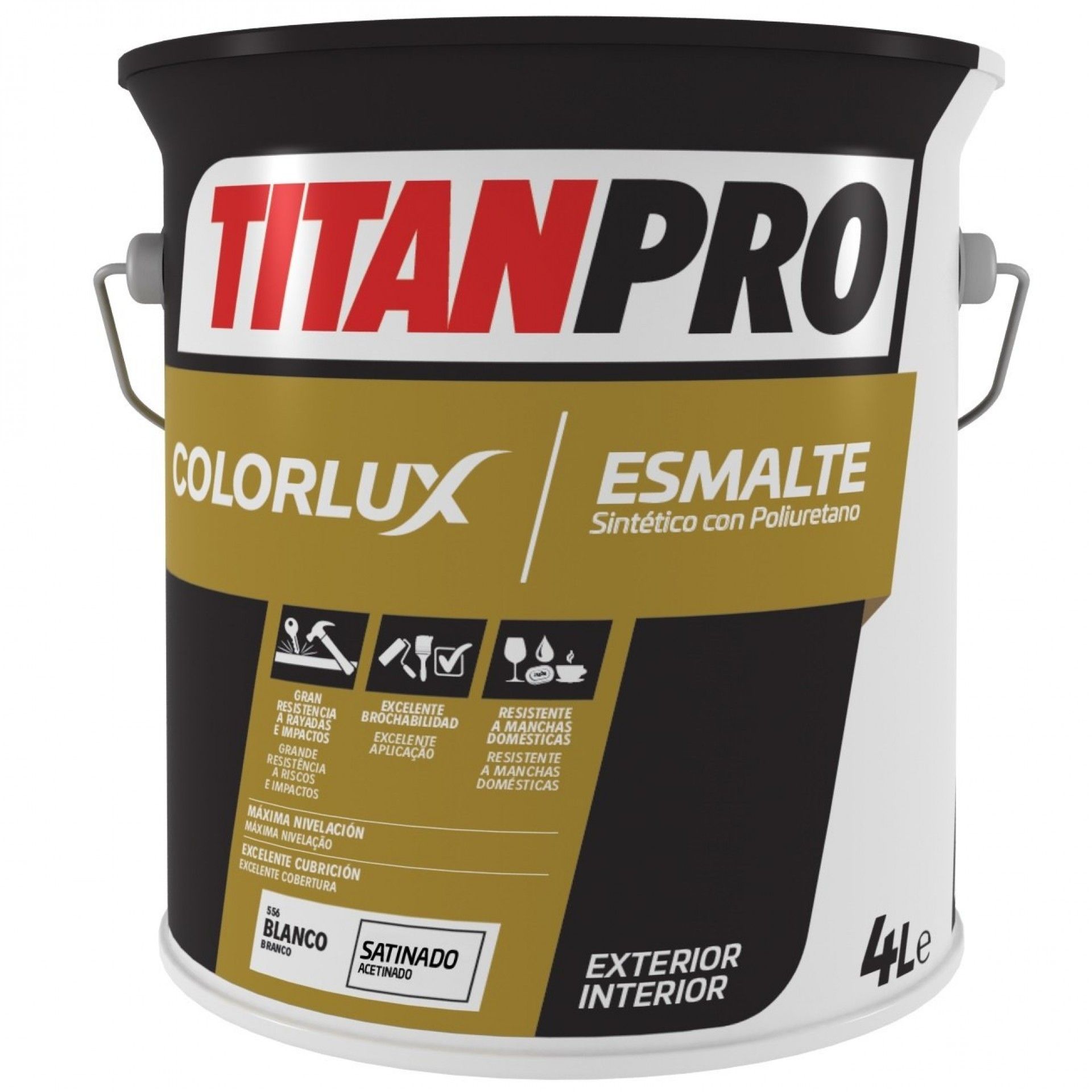 Esmalte Colorlux Branco acetinado 4L refª CX2140004 Titan