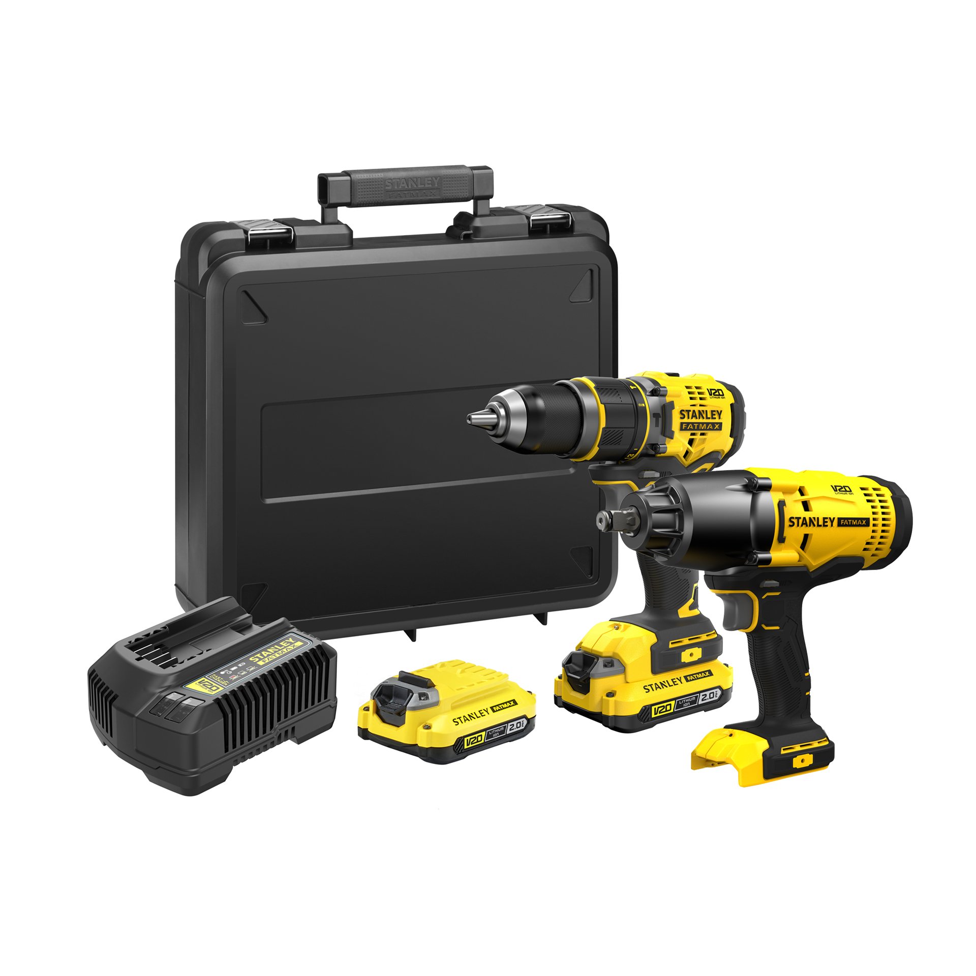 KIT APARAFUSADORA SFMCD721D2K + CHAVE IMPACTO SFMCF900B CPROF663 STANLEY