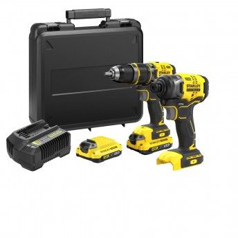 KIT APARAFUSADORA SFMCD721D2K + APARAFUSADORA IMPACTO SFMCF810B CPROF632 STANLEY