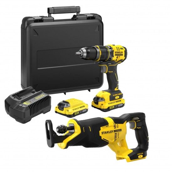 KIT APARAFUSADORA SFMCD721D2K + SERRA SABRE  SFMCS300B CPROF631 STANLEY