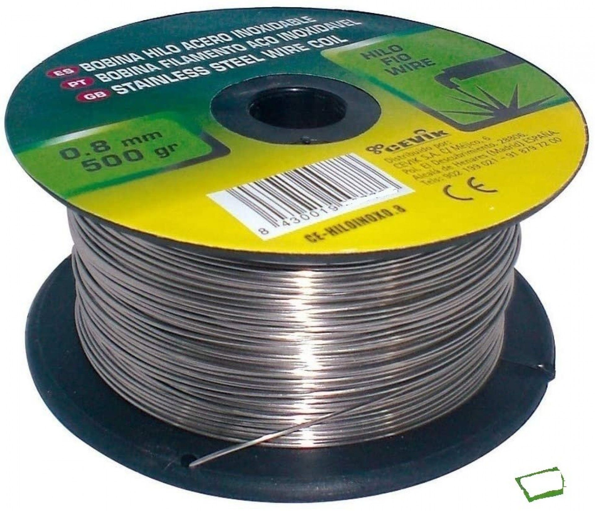 BOBINE FIO ALUMINIO 0.8MM 500g CP-HILOALU0.8