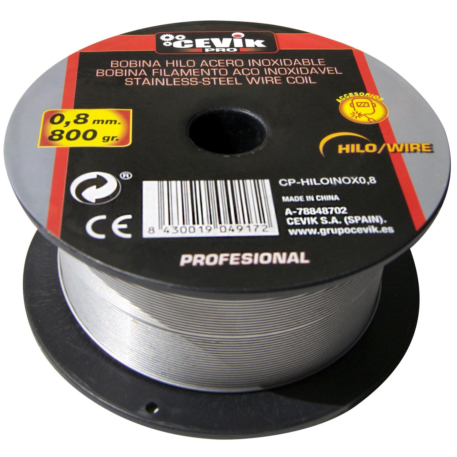 BOBINE FIO INOX 0.8MM 0.8KG