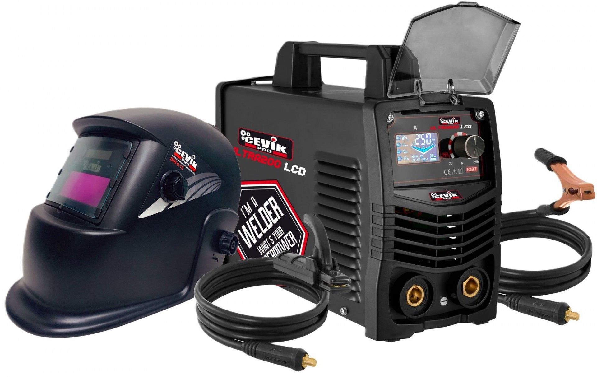 Inverter c/Lcd 200A + Máscara electrónica refª CE-ULTRA200LCD CEVIK