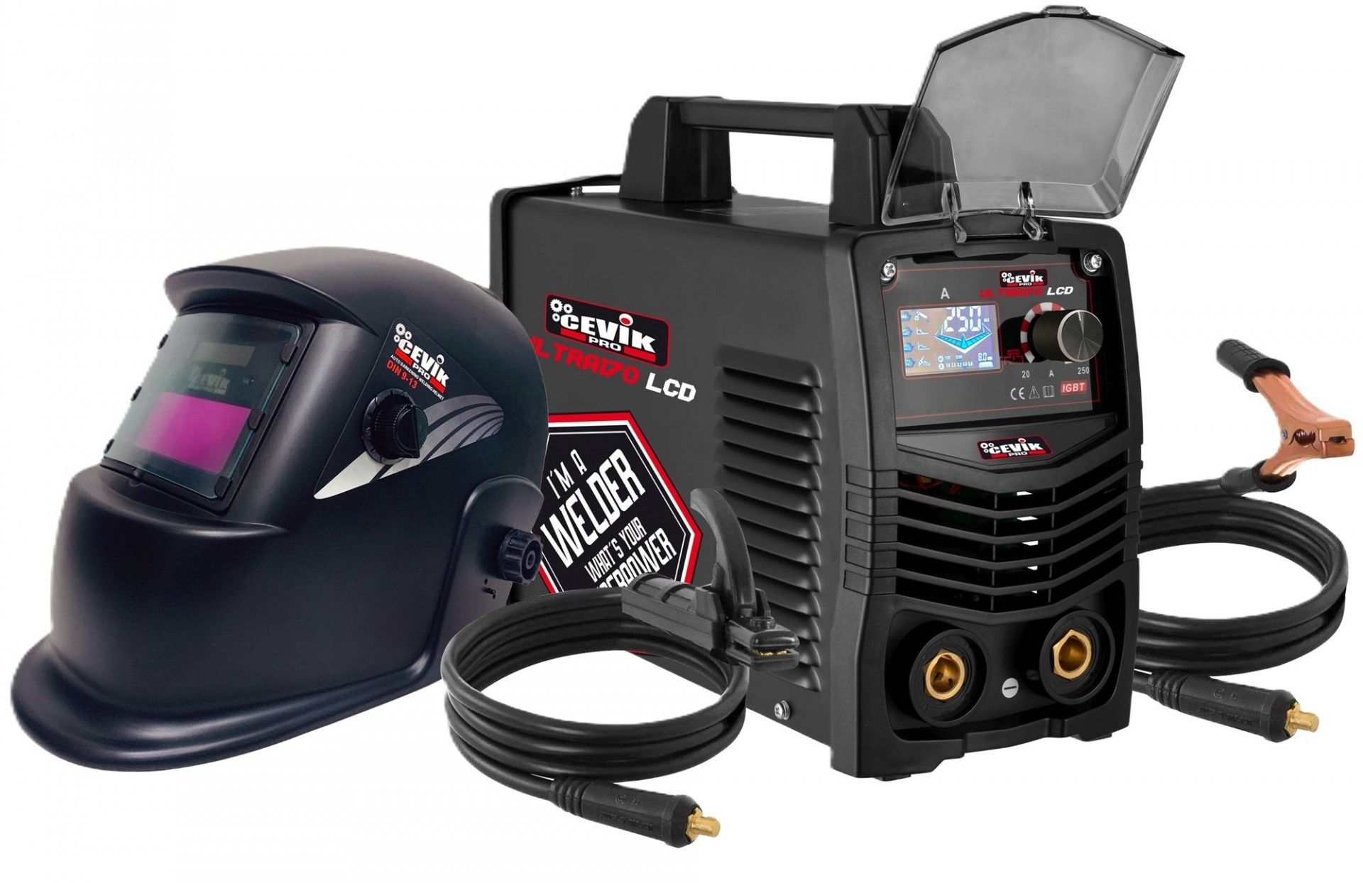 Inverter c/Lcd 170A + Máscara electrónica refª CE-ULTRA170LCD CEVIK