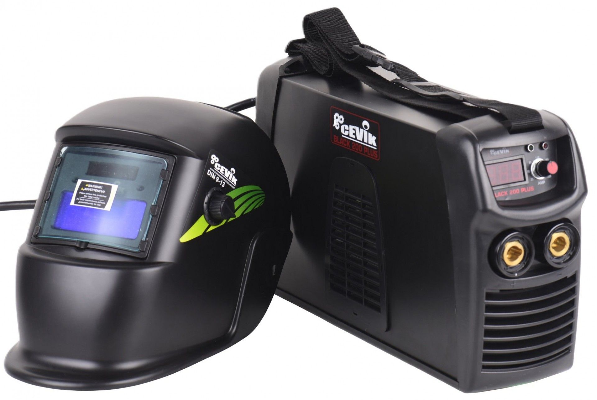 Inverter MMA 200A c/máscara electrónica refª CE-BLACK200PLUS Cevik