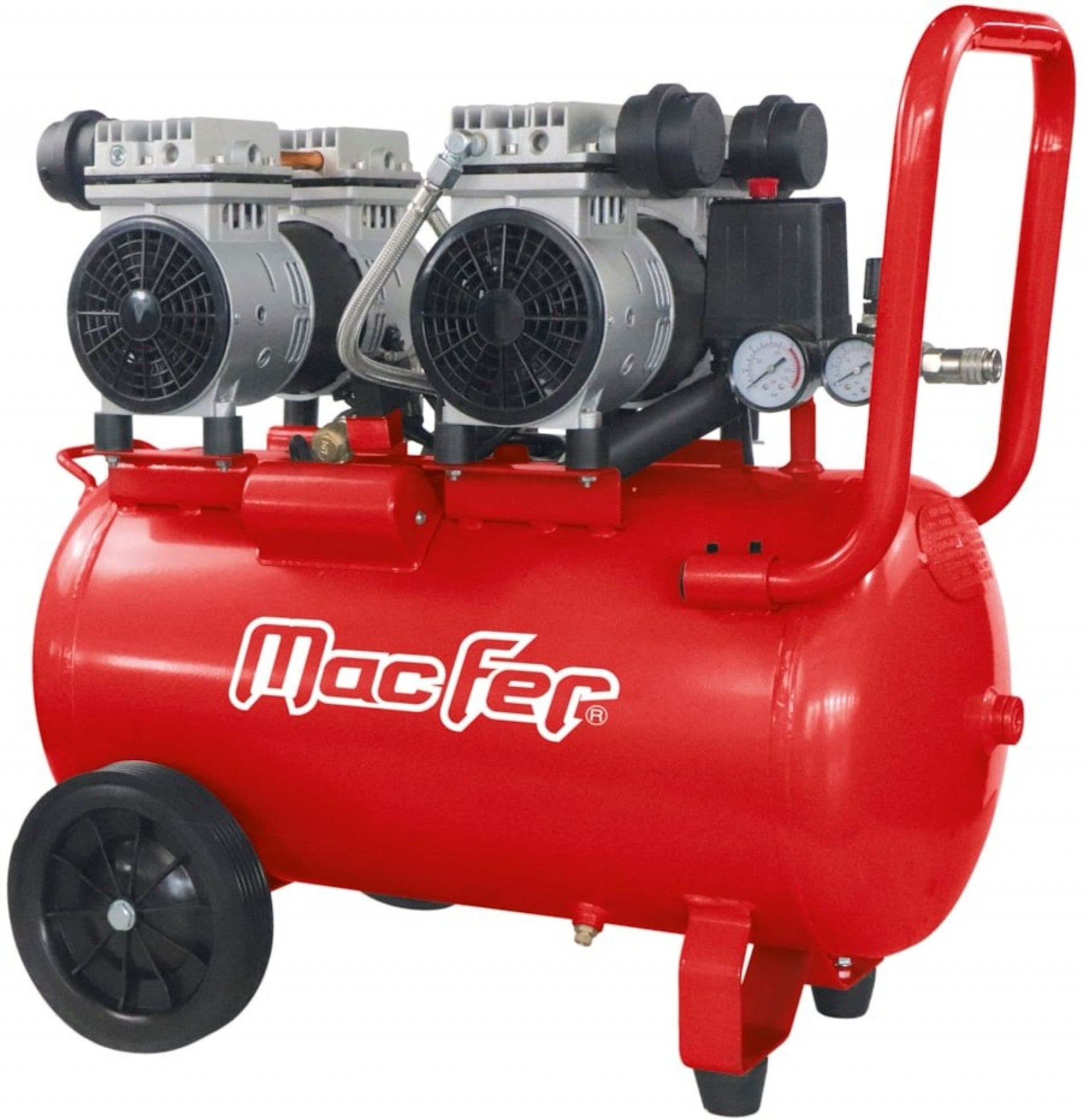 Compressor silencioso 50L 4Hp 2 motores CA4407 refª 044.0007 Macfer