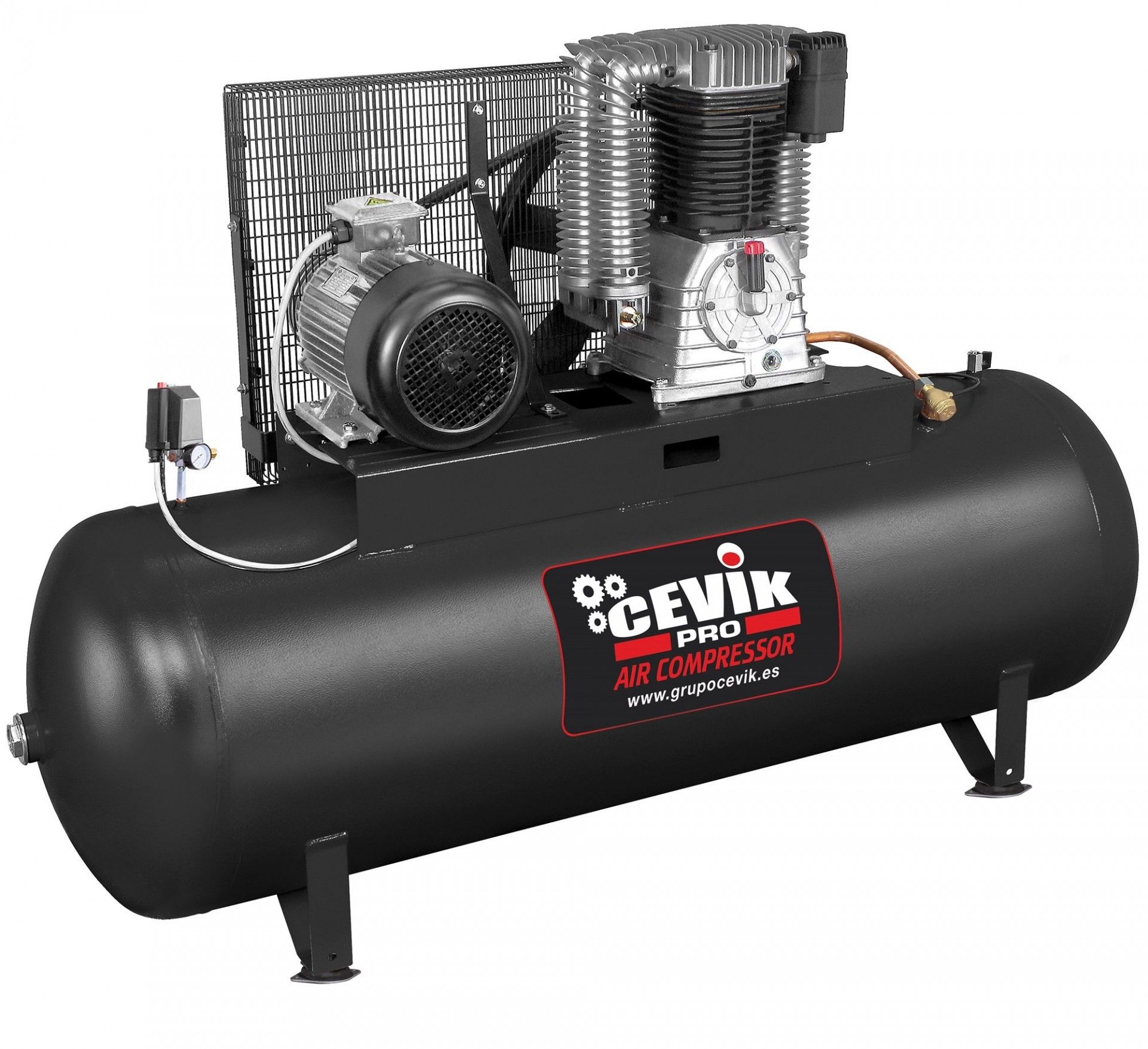 Compressor 400V- 10Hp- 500L-14 Bar-857L/min (estrella triángulo) refª CA-PRO514-10TET Cevik
