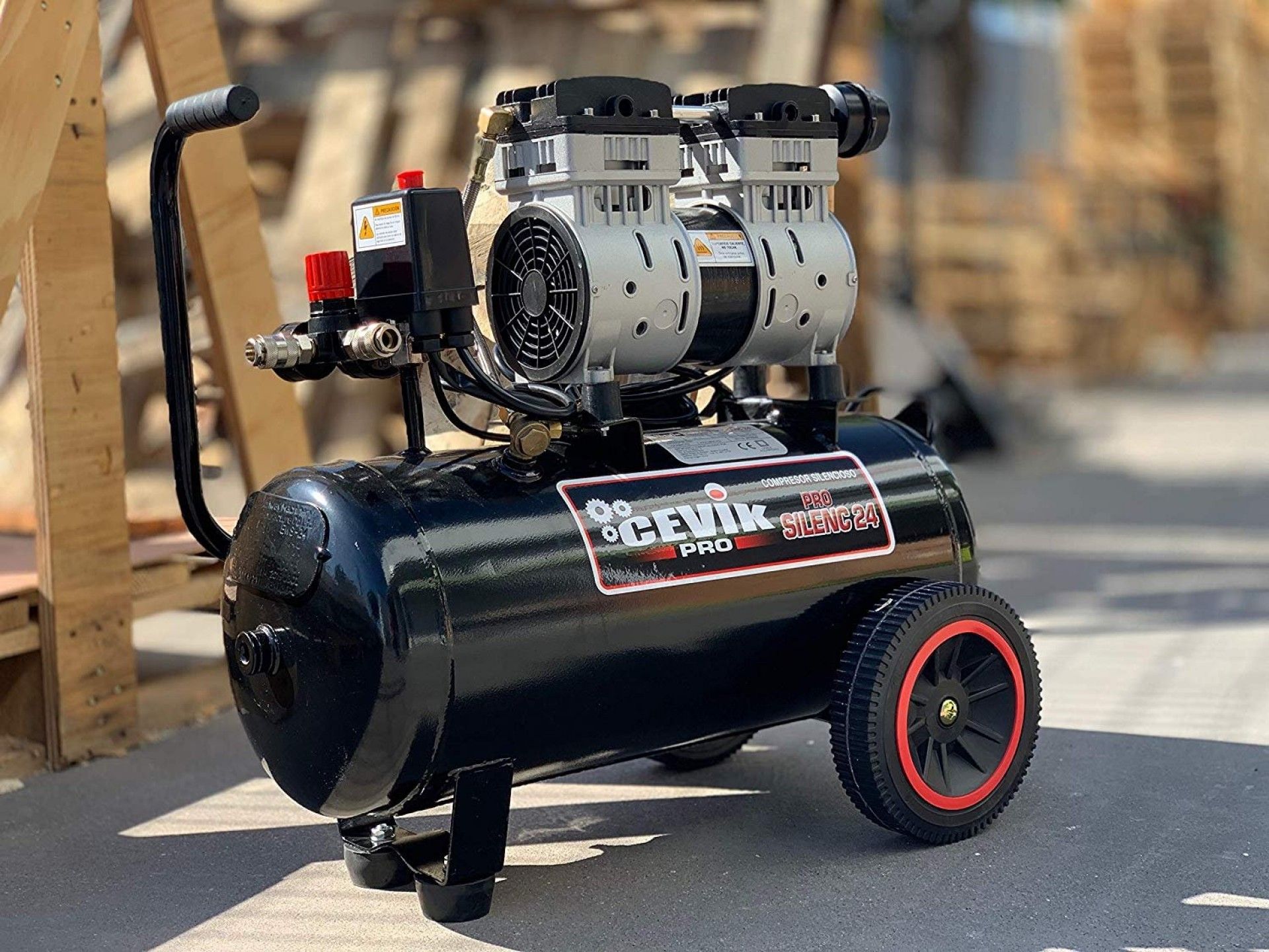 COMPRESSOR SILENCIOSO 24L 1.5HP 60DB CA-PRO24SILENC CEVIK