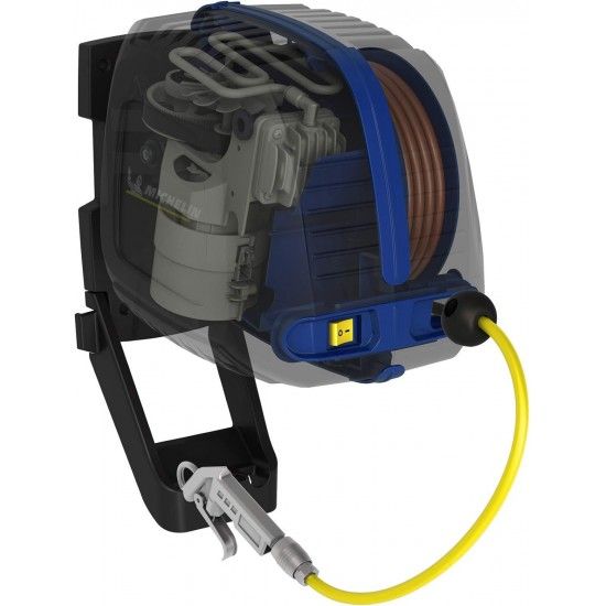 Compressor de parede com enrolador e pistola refª CA-MBL-GO MICHELIN Compressor de parede com enrolador e pistola refª CA-MBL-GO MICHELIN