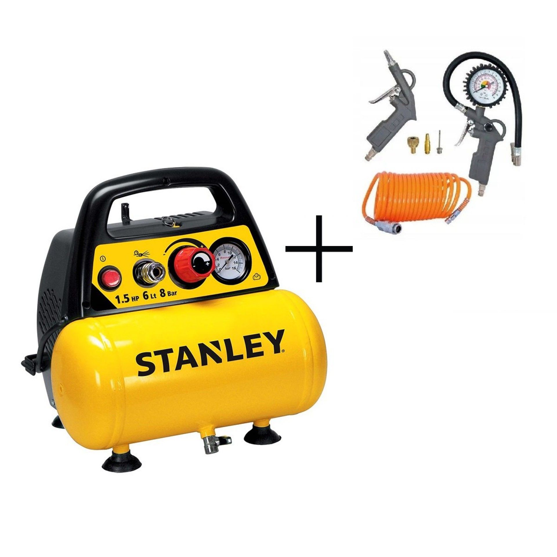 COMPRESSOR 6L + KIT ACESSORIOS refª C6BB304STN071 STANLEY