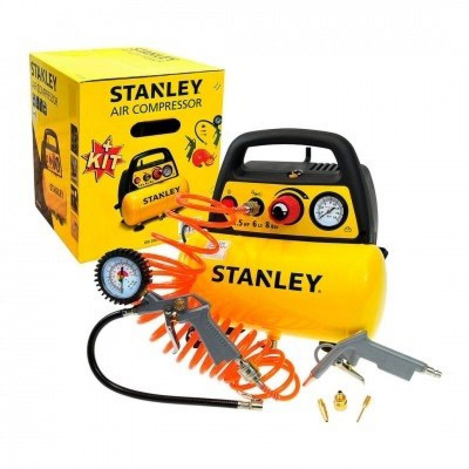 COMPRESSOR 6L + KIT ACESSORIOS refª C6BB304STN071 STANLEY