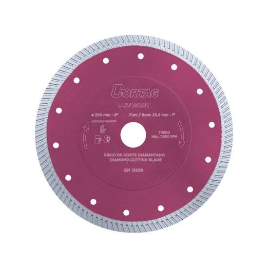 Disco diamantado 200mm x 25.4mm DuroKort ref 60350 Cortag