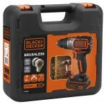 Aparafusadora com Percusso Brushless 18V 1.5Ah com 2 baterias e mala ref BL188KB BLACK DECKER