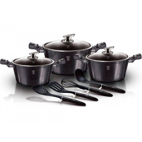 Trem de Cozinha, 10 Pcs, Metallic Line Carbon Pro Edition refª BH-6919 MADER Trem de Cozinha, 10 Pcs, Metallic Line Carbon Pro Edition refª BH-6919 MADER