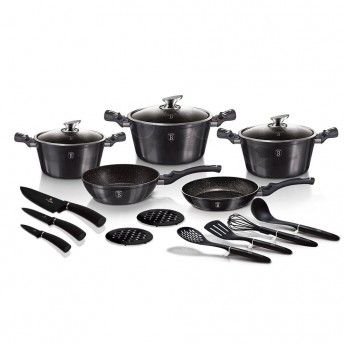 Trem de Cozinha, 17 Pcs, Metallic Line Carbon Pro Edition ref BH-6920 MADER