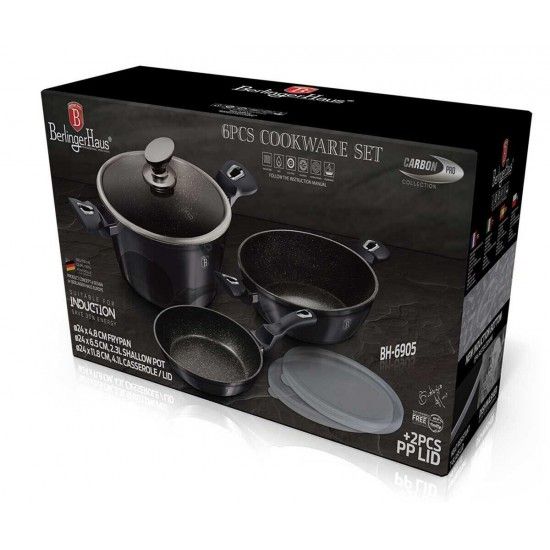 Trem de Cozinha, 6 Pcs, Metallic Line Carbon Pro Edition refª BH-6905 MADER Trem de Cozinha, 6 Pcs, Metallic Line Carbon Pro Edition refª BH-6905 MADER