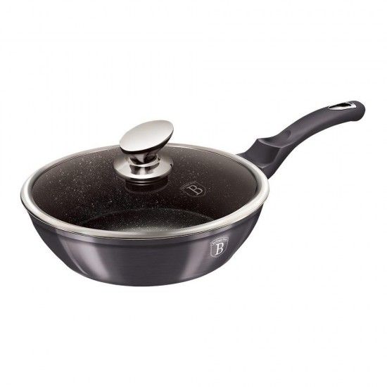 Frigideira Funda com Tampa, 24 cm, Metallic Line Carbon Pro Edition ref BH-6895 MADER
