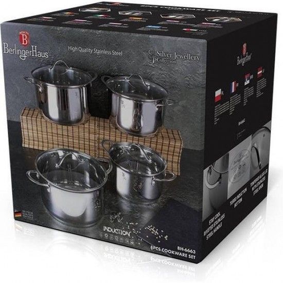 Trem de Cozinha, 8 Pcs, Silver Jewellery Collection ref� BH-6663 MADER