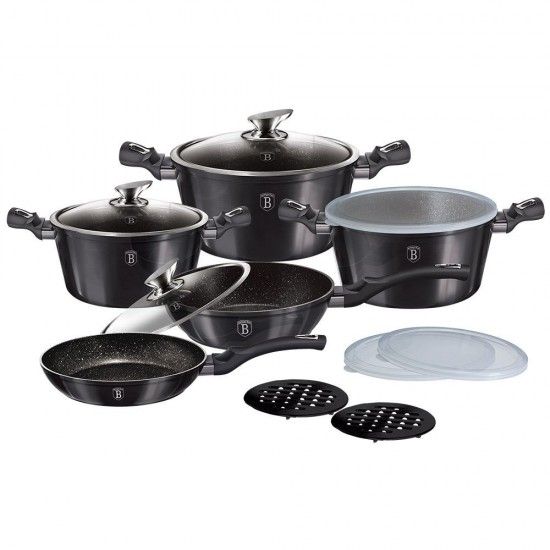 Trem de Cozinha, 13 Pcs, Metallic Line Carbon Pro Edition refª BH-6886 MADER Trem de Cozinha, 13 Pcs, Metallic Line Carbon Pro Edition refª BH-6886 MADER