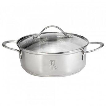 Tacho Baixo com Tampa, 26 cm, Silver Jewellery Collection ref BH-6281 MADER