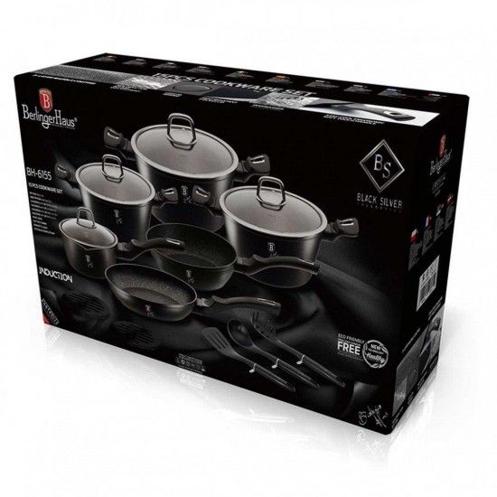 Trem de Cozinha, 15 Pcs, Black Silver Collection ref� BH-6155 MADER
