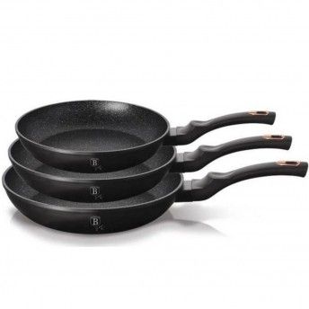 Conjunto Frigideiras, 3 Pcs, Black Rose Collection ref BH-6158F MADER