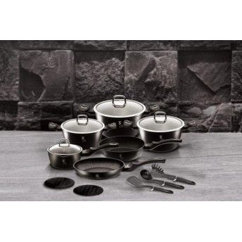 Trem de Cozinha, 15 Pcs, Black Silver Collection refª BH-6155 MADER Trem de Cozinha, 15 Pcs, Black Silver Collection refª BH-6155 MADER