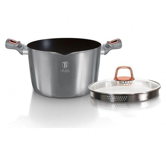 Panela com Escorredor, 24 cm, Moonlight Collection ref BH-6015 MADER