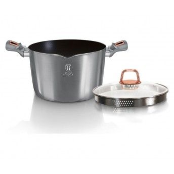 Panela com Escorredor, 24 cm, Moonlight Collection ref BH-6015 MADER