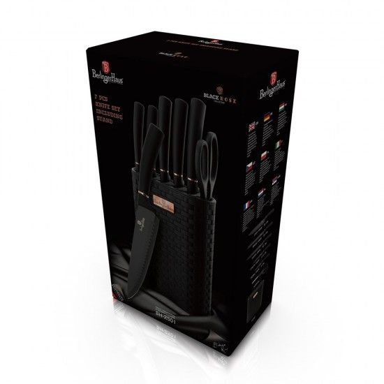 Set Facas com Apoio, 7 Pcs, Black Rose Collection refª BH-2501 MADER Set Facas com Apoio, 7 Pcs, Black Rose Collection refª BH-2501 MADER
