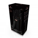 Set Facas com Apoio, 7 Pcs, Black Rose Collection refª BH-2501 MADER Set Facas com Apoio, 7 Pcs, Black Rose Collection refª BH-2501 MADER