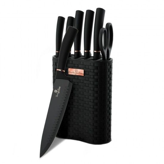 Set Facas com Apoio, 7 Pcs, Black Rose Collection ref BH-2501 MADER