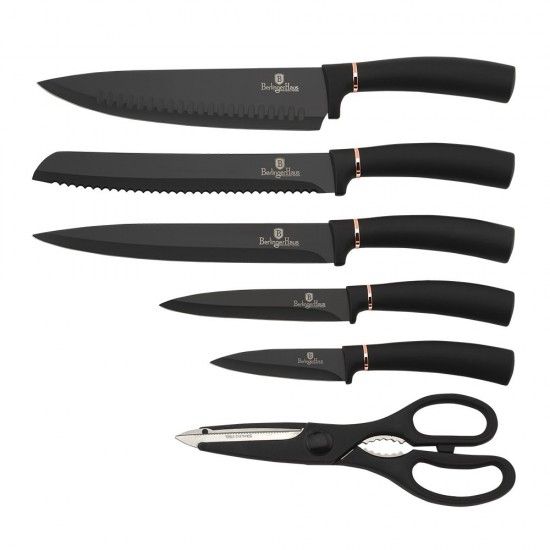 Set Facas com Apoio, 7 Pcs, Black Rose Collection refª BH-2501 MADER Set Facas com Apoio, 7 Pcs, Black Rose Collection refª BH-2501 MADER