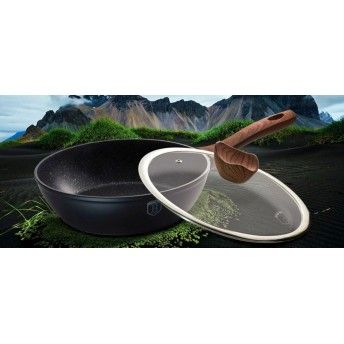 Frigideira Funda com Tampa, 24 cm, Ebony Rosewood Collection ref BH-1718 MADER