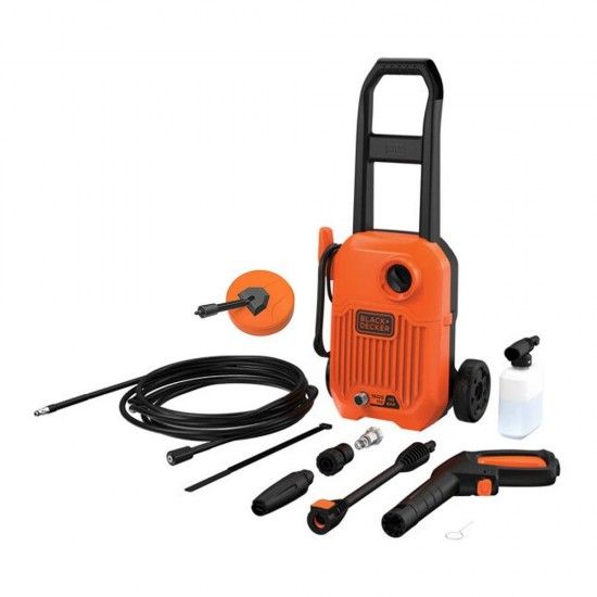 Lavadora 1300w 110 bar/1600 psi + escova ptio + mang 6m ref BEPW1300LPA-QS Black & Decker