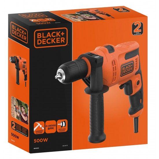 Berbequim com Percussão 500W refª BEH200 BLACK DECKER Berbequim com Percussão 500W refª BEH200 BLACK DECKER