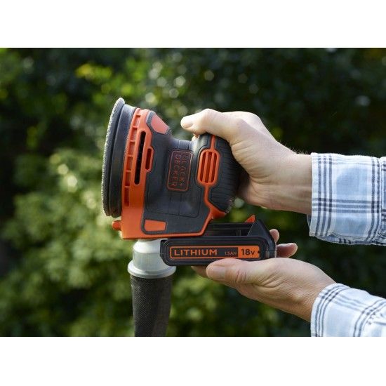 Lixadora Rotorbital 18V 1.5Ah Lítio refª BDCROS18 BLACK DECKER Lixadora Rotorbital 18V 1.5Ah Lítio refª BDCROS18 BLACK DECKER