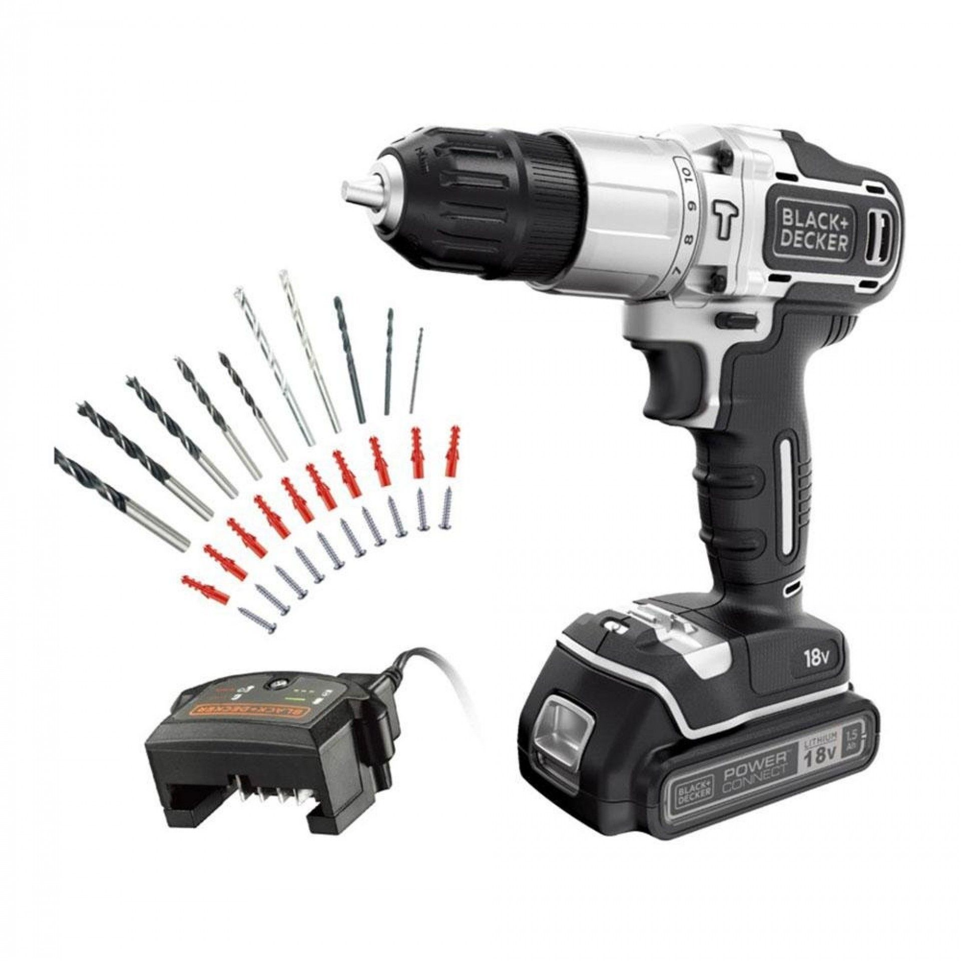 Aparafusadora 18v silver edition BDCHD18SC1A-QW Black & Decker
