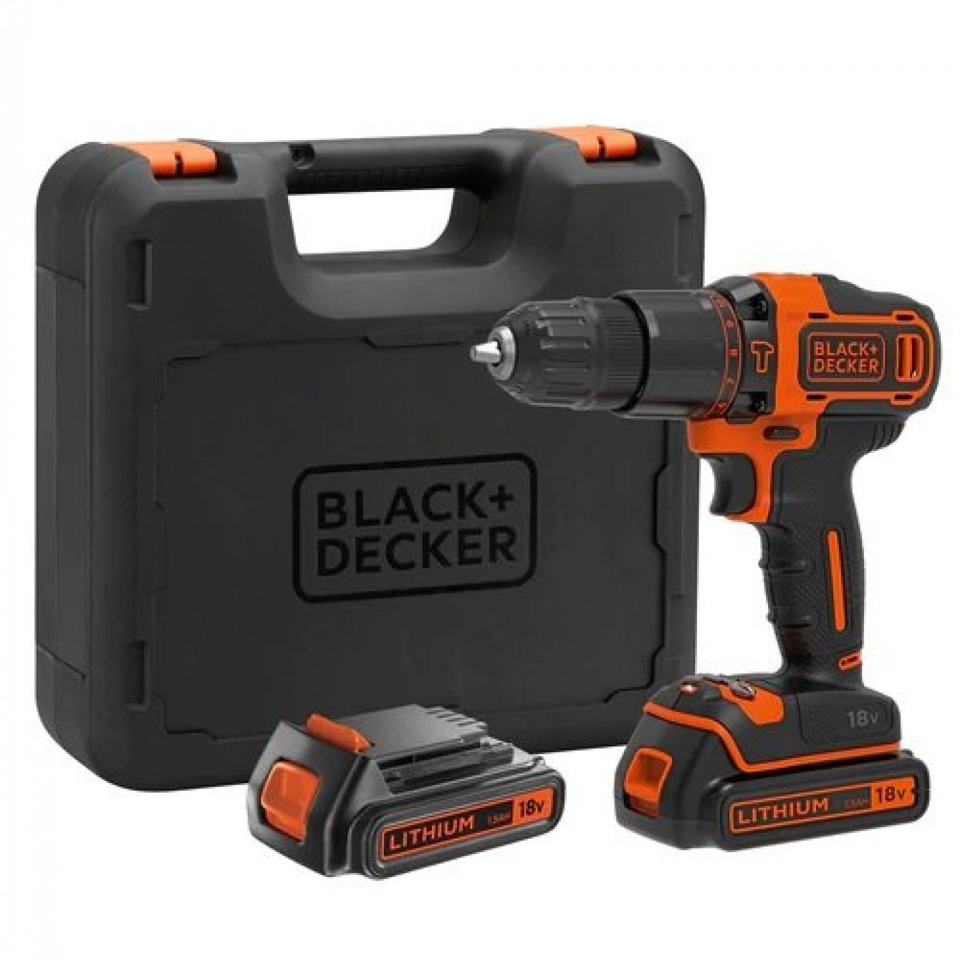 Aparafusadora c/percussão 18V 1.5Ah Lítio refª BDCHD18KB BLACK DECKER