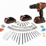 Aparafusadora c/percussão 18V 3x1.5Ah + 120 acess refª BDCHD181B3A BLACK DECKER Aparafusadora c/percussão 18V 3x1.5Ah + 120 acess refª BDCHD181B3A BLACK DECKER