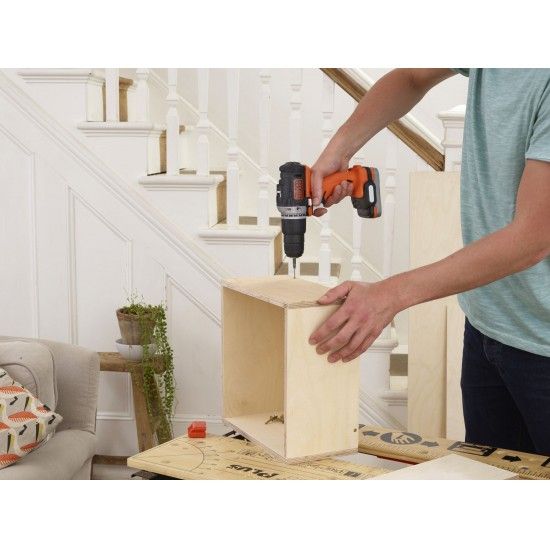 Aparafusadora com Percusso 12V 1,5Ah Litio ref BDCHD12S1 BLACK DECKER