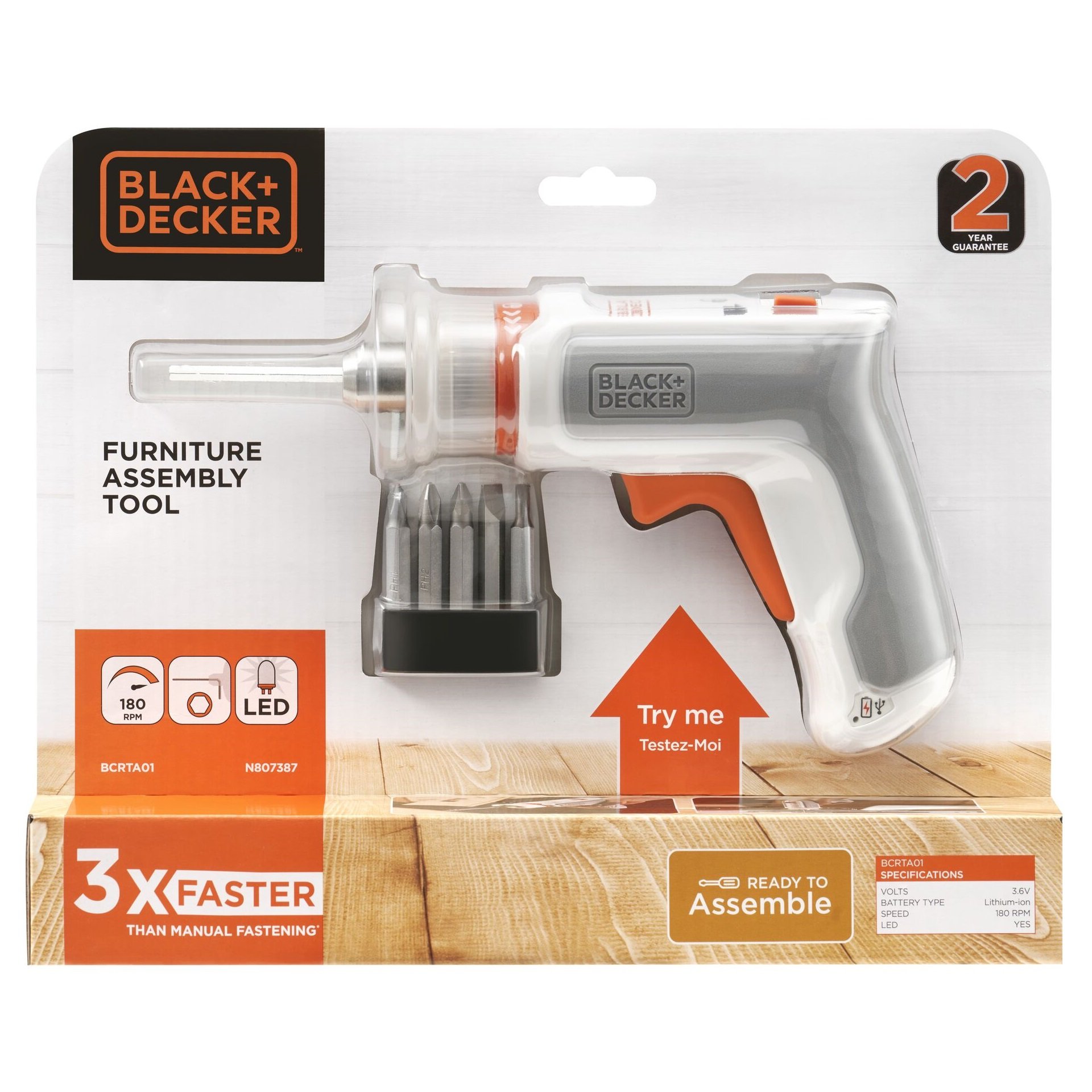 Aparafusadora HEXDRIVER? 3,6V refª BCRTA01 BLACK DECKER