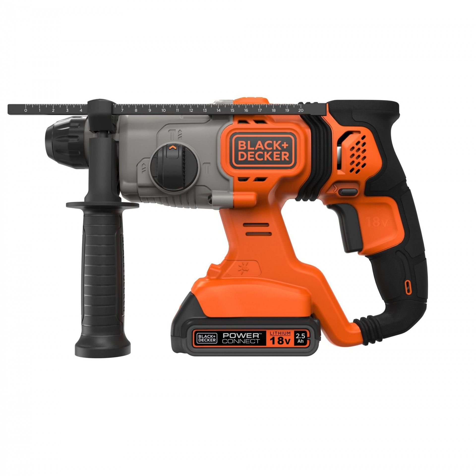 Martelo SDS-Plus 18V com 2 baterias 2,5Ah e mala refª BCD900E2K BLACK DECKER