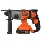 Martelo SDS-Plus 18V com 2 baterias 2,5Ah e mala ref� BCD900E2K BLACK DECKER