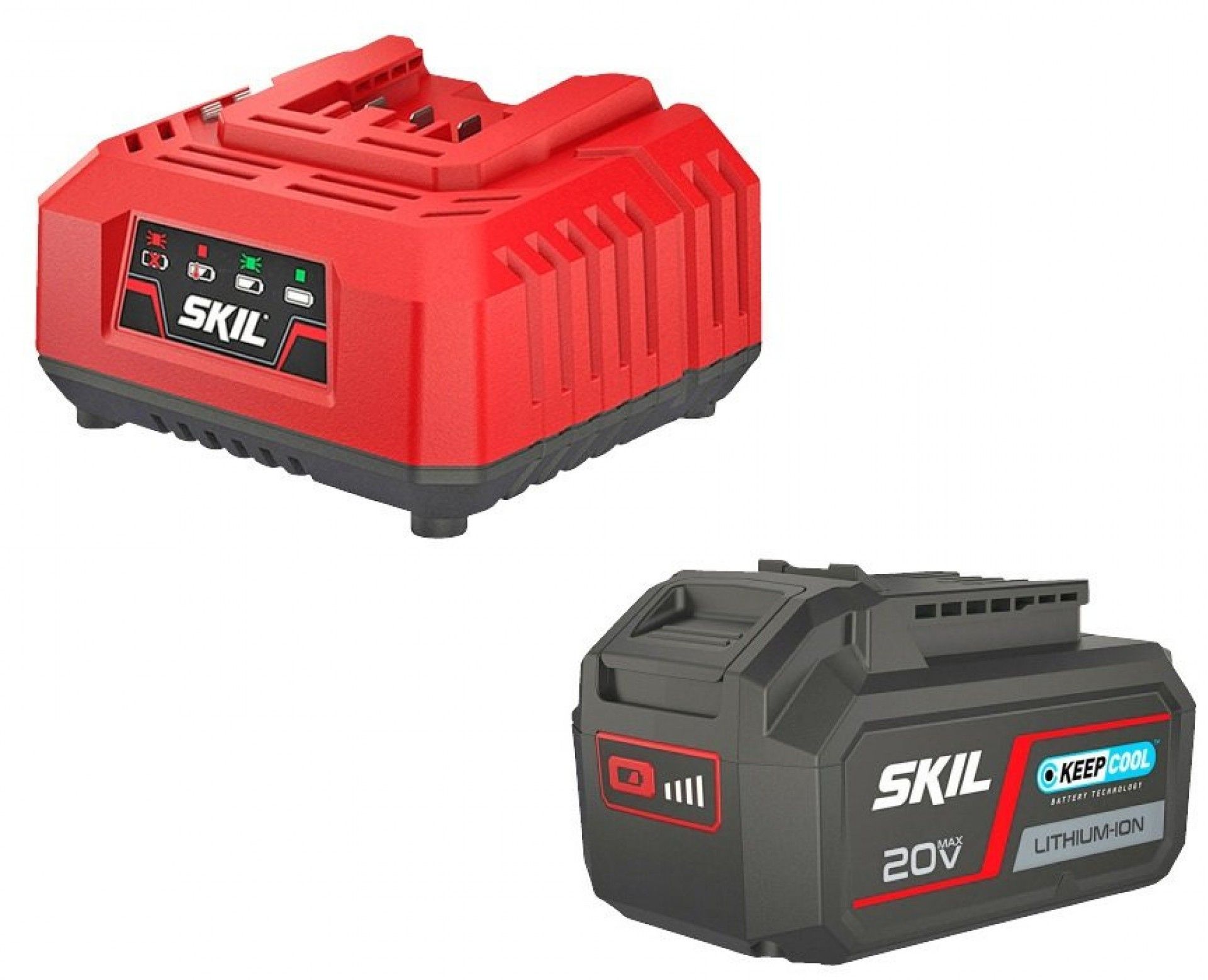 StarterKit 20V Max 4.0Ah KEEPCOO bateria + carregador refª BC1E3131AA Skil