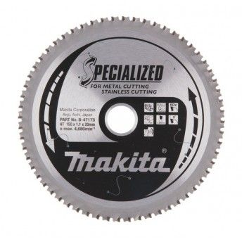 DISCO HM INOX 150x20mm 60D REF B-47173 MAKITA DISCO HM INOX 150x20mm 60D REF B-47173 MAKITA