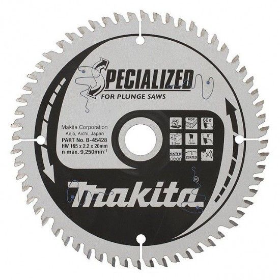 Disco HM 165/20 / 60D MDF Extra Clean B-45428 MAKITA