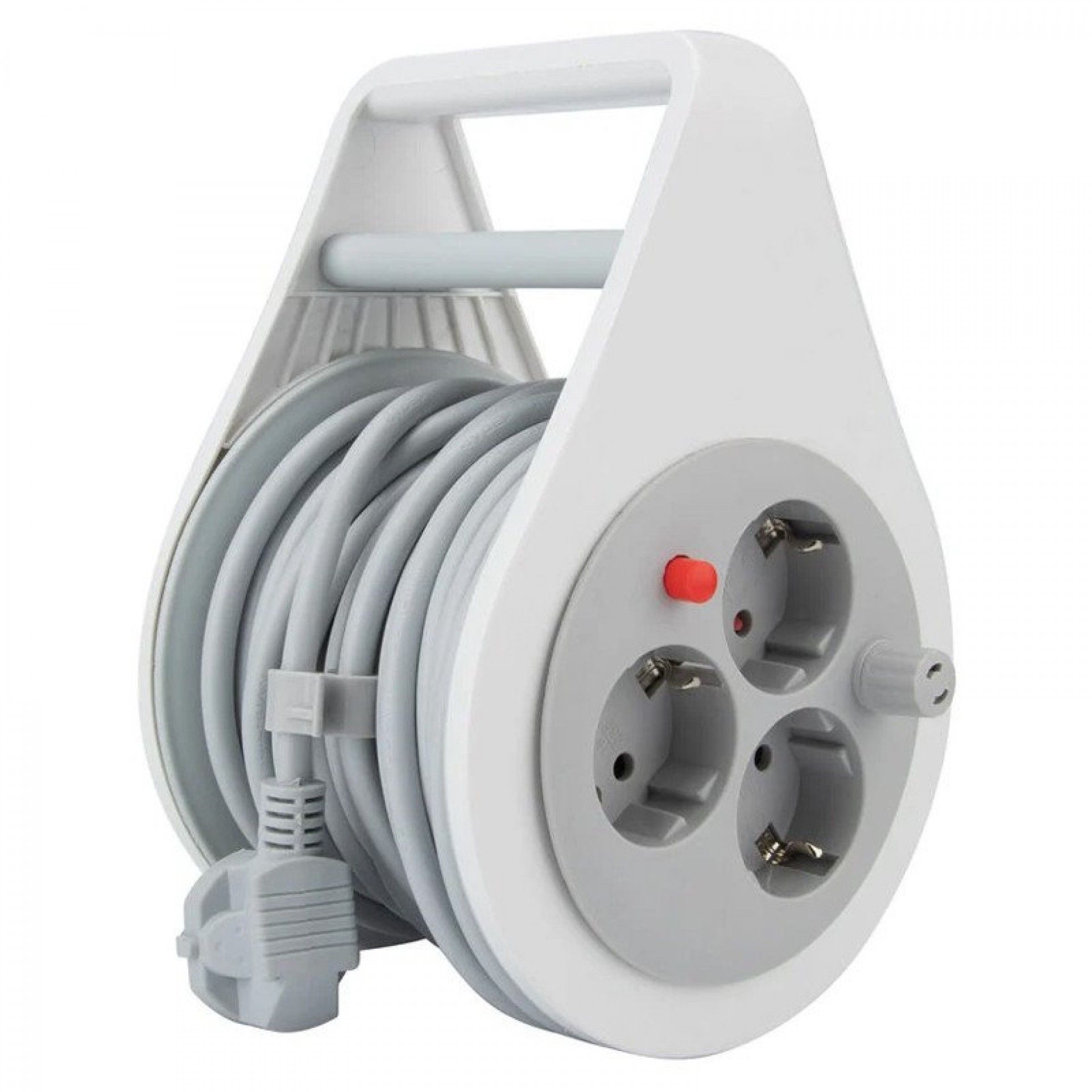 Extensão c/enrolador 3x1mm 16A 8 metros refª ASLEV ASLO